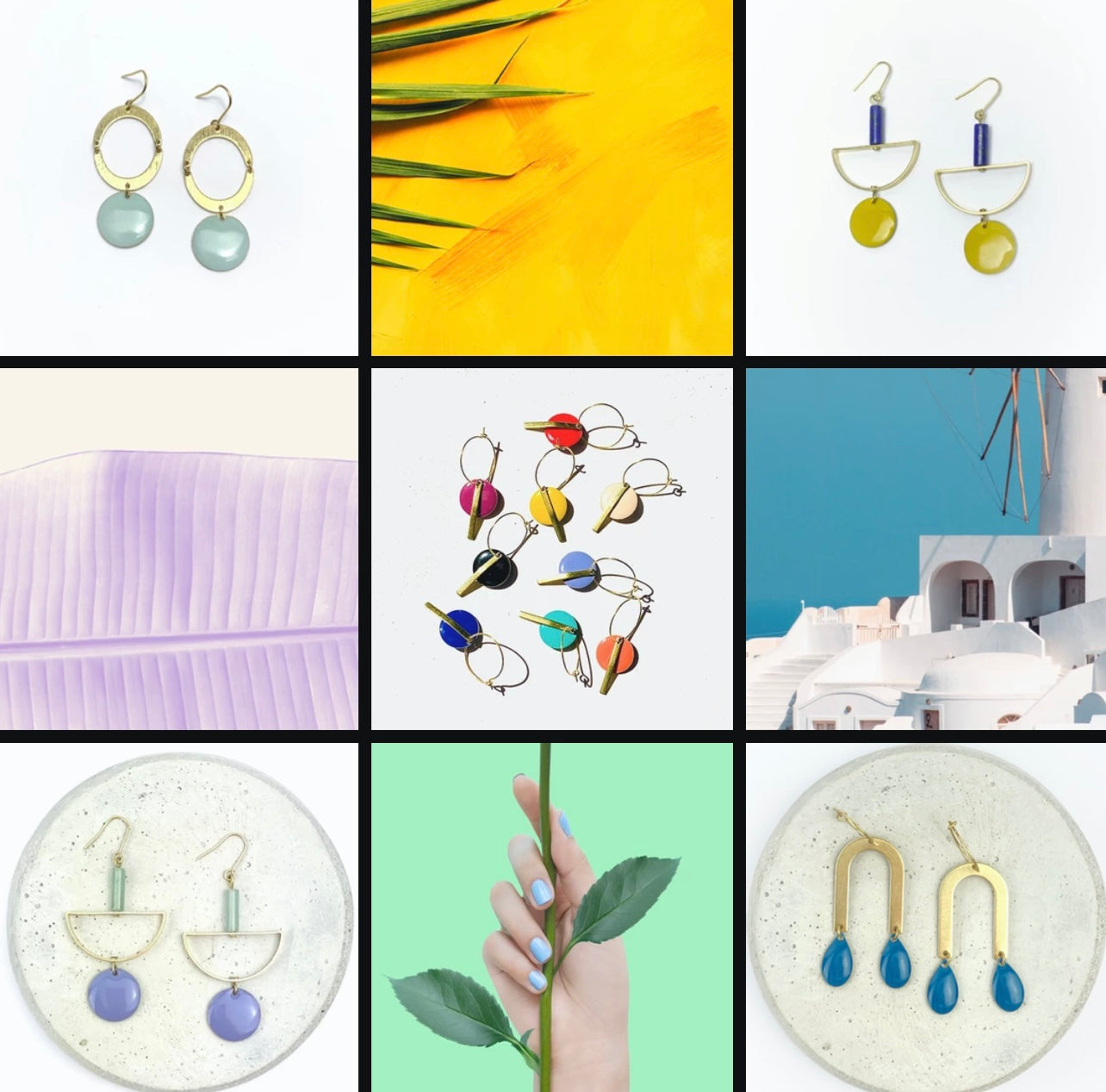 Black Mantra Emaille Ohrringe all my million moons