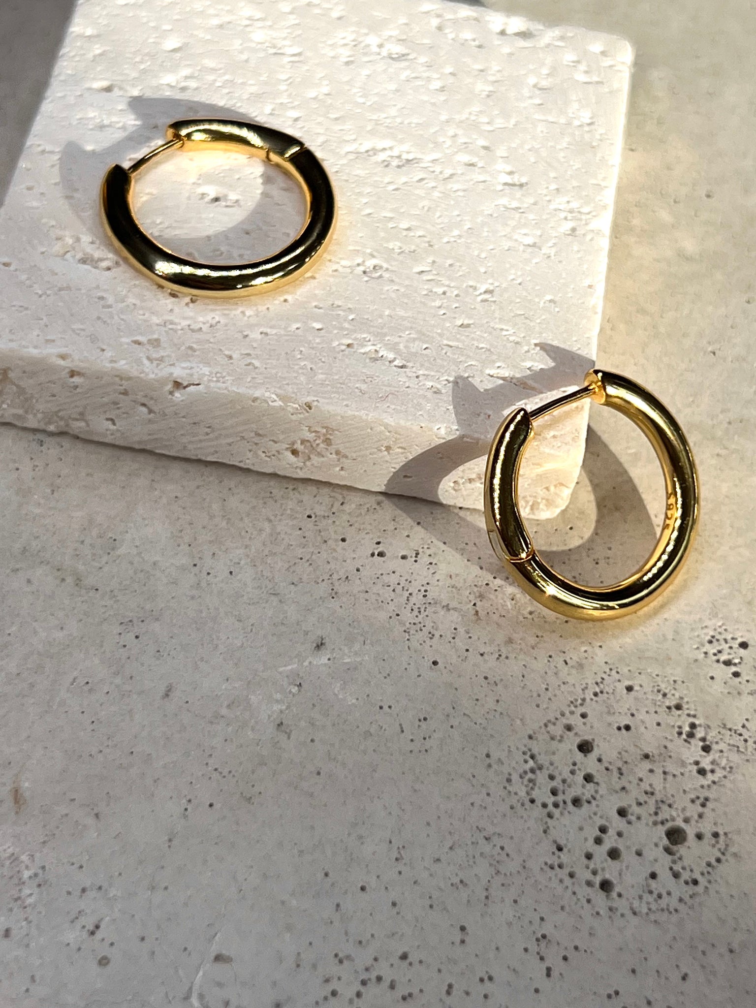 Li Silber Creolen 18k Gold Vermeil