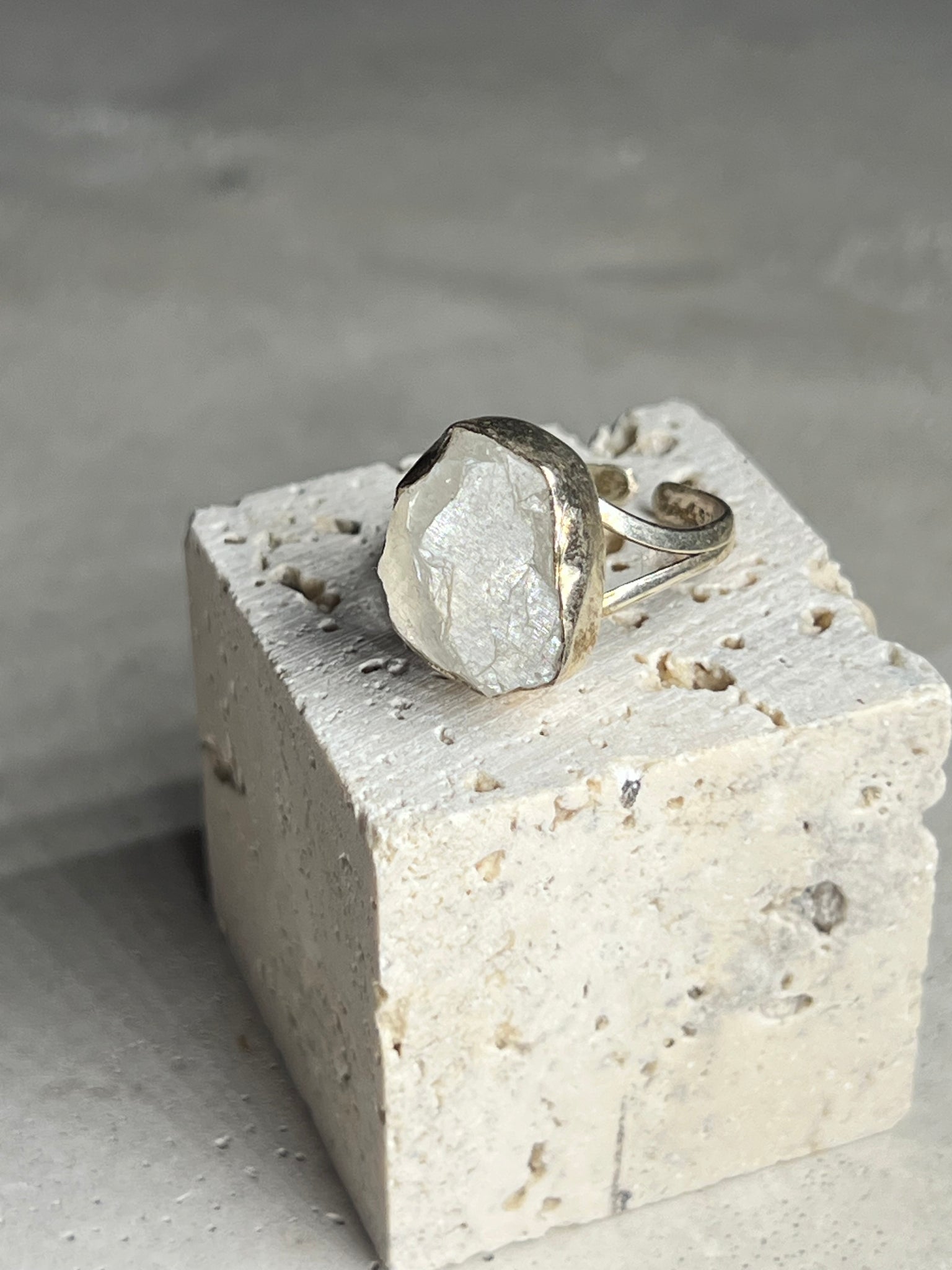 Bergkristall Silberring