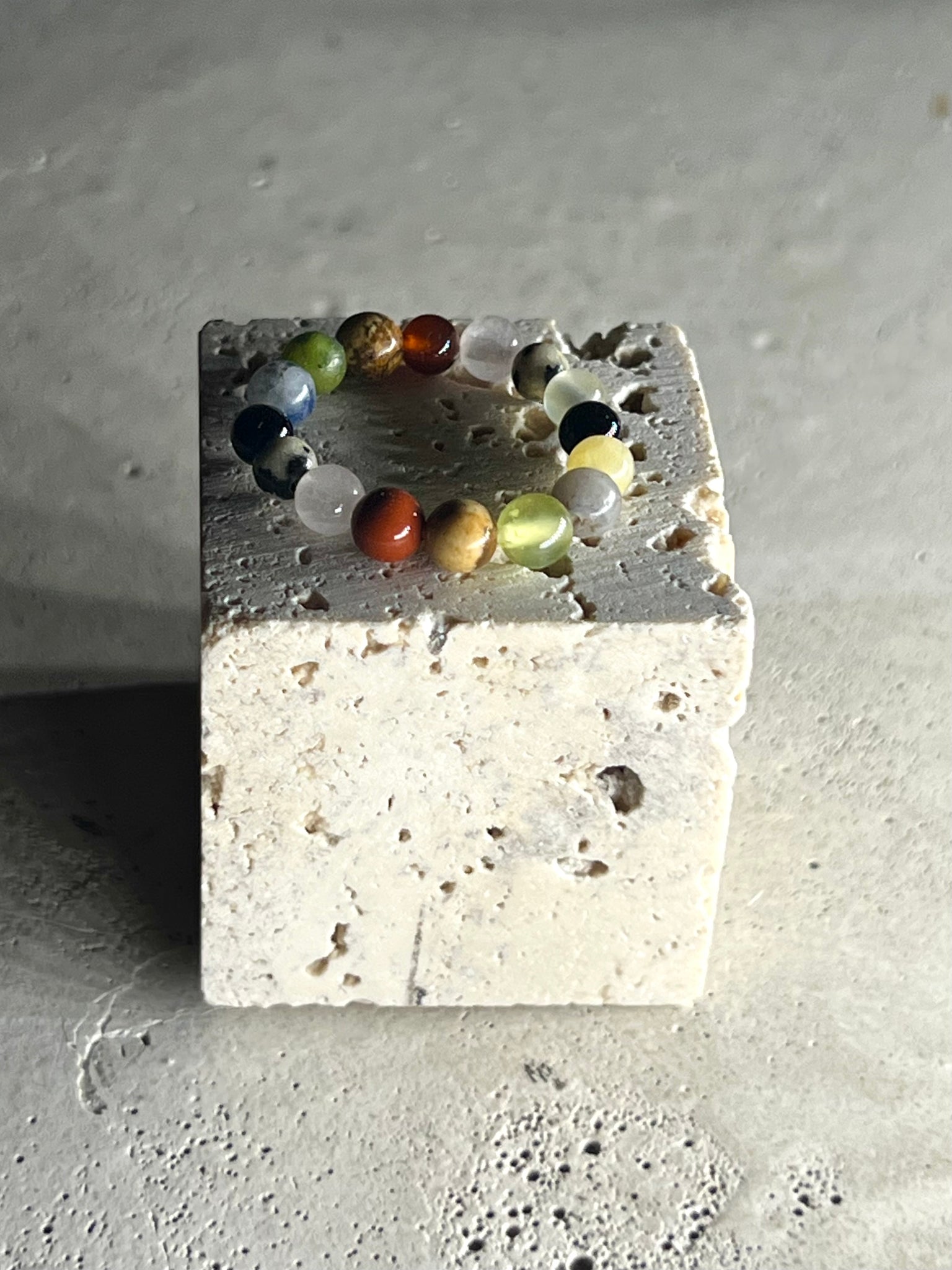 Edelstein Perlen Ring