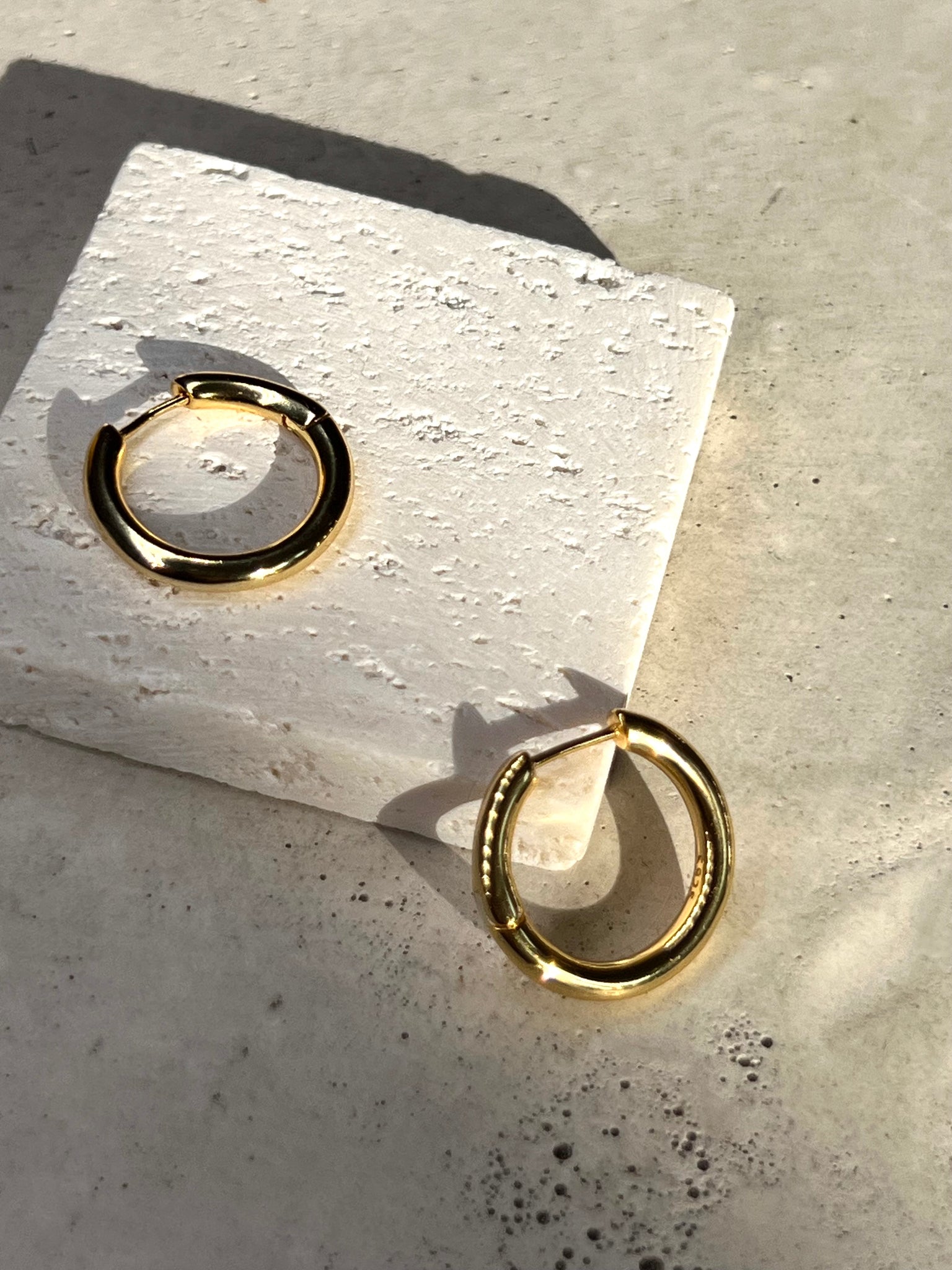 Li Silber Creolen 18k Gold Vermeil
