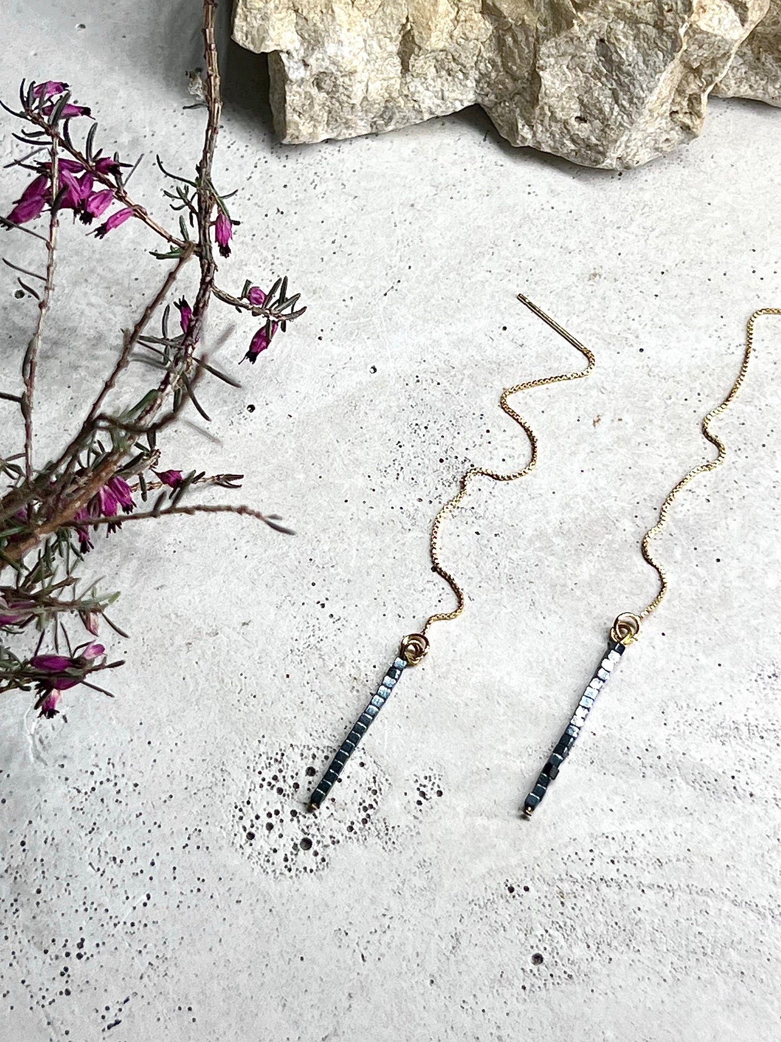 Elise pyrite earrings