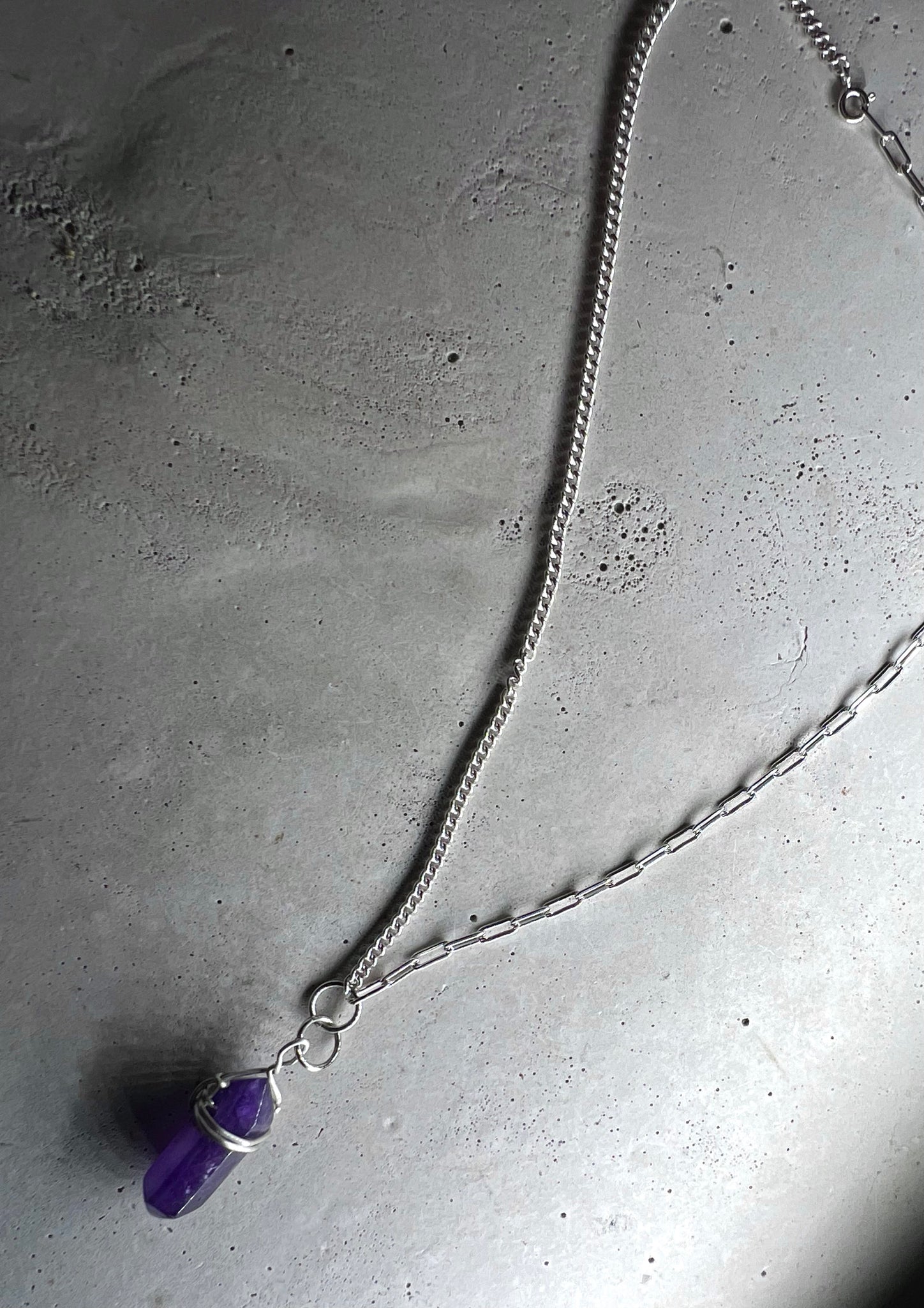 Maari 925 Silver Choker Amethyst