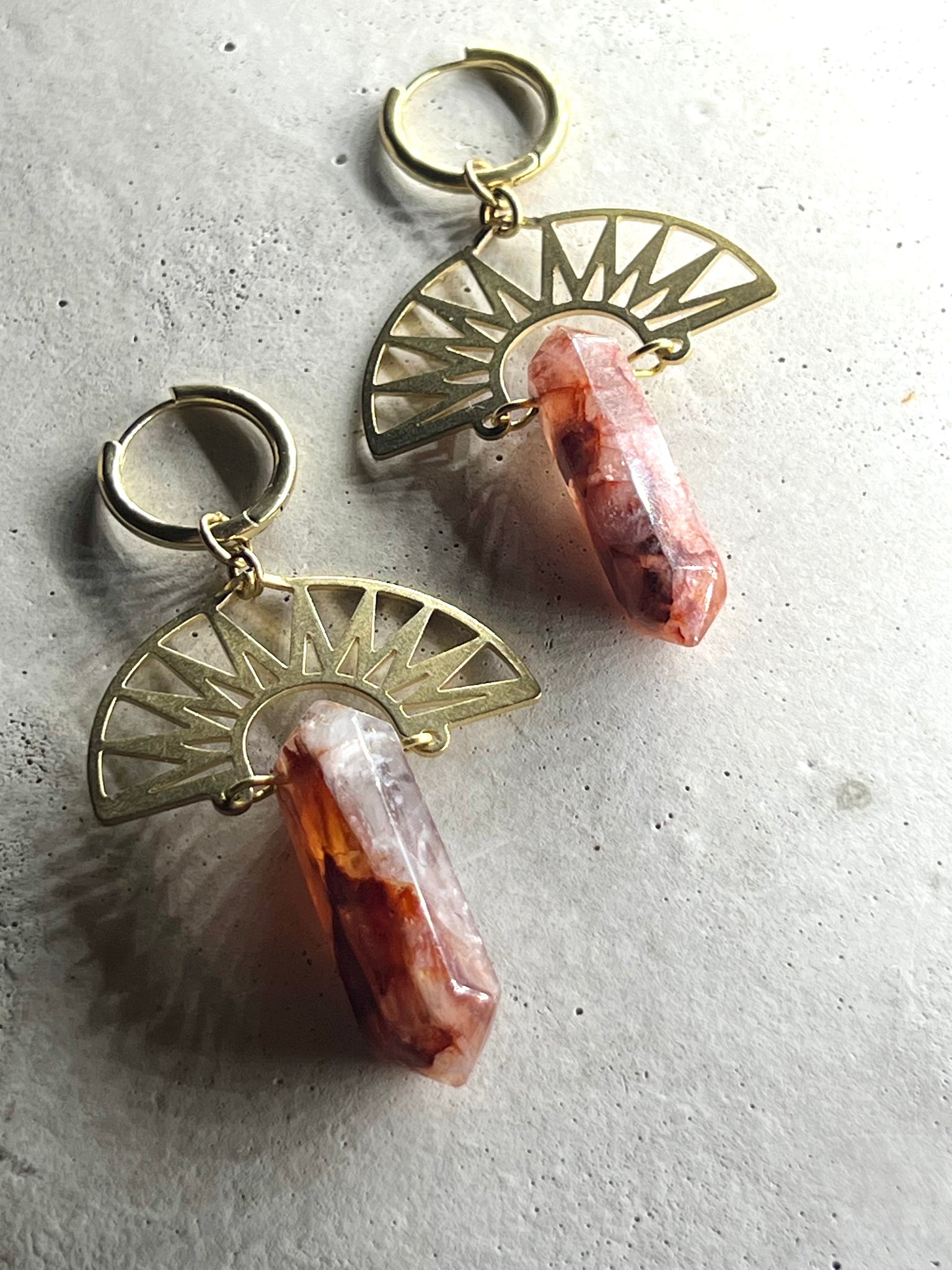 Pharao orange brown Jade Crystals