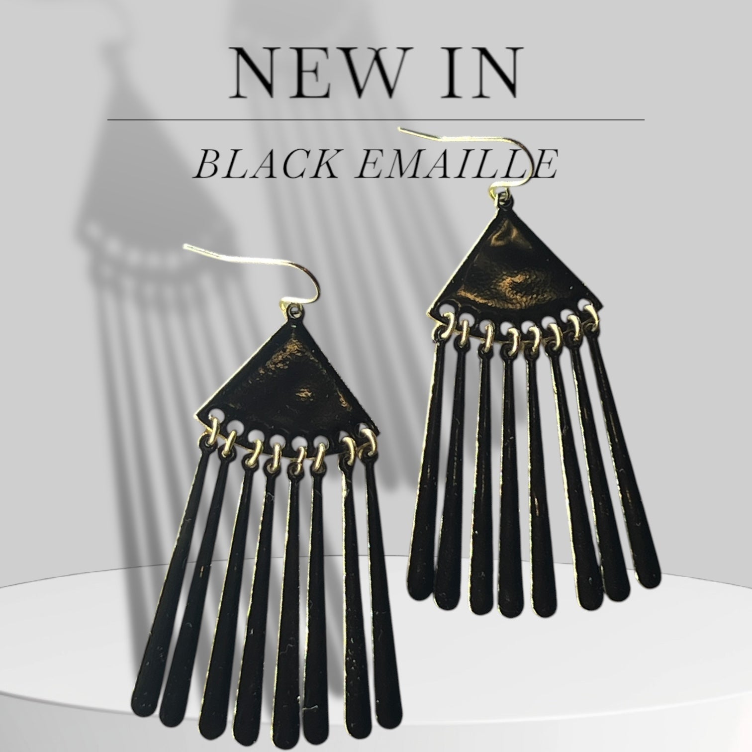 Emaillefächer Black