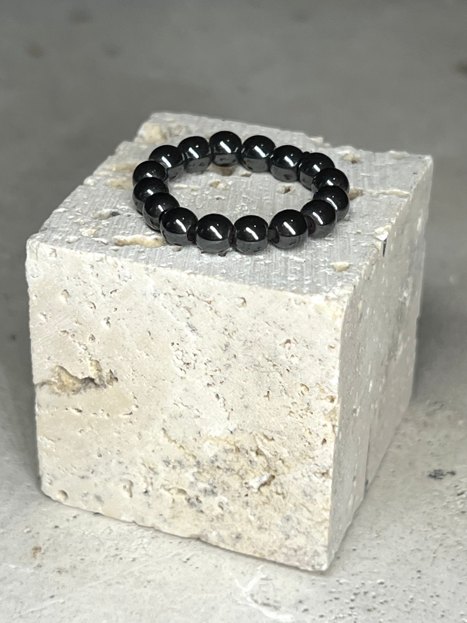 Hämatit Perlen Ring