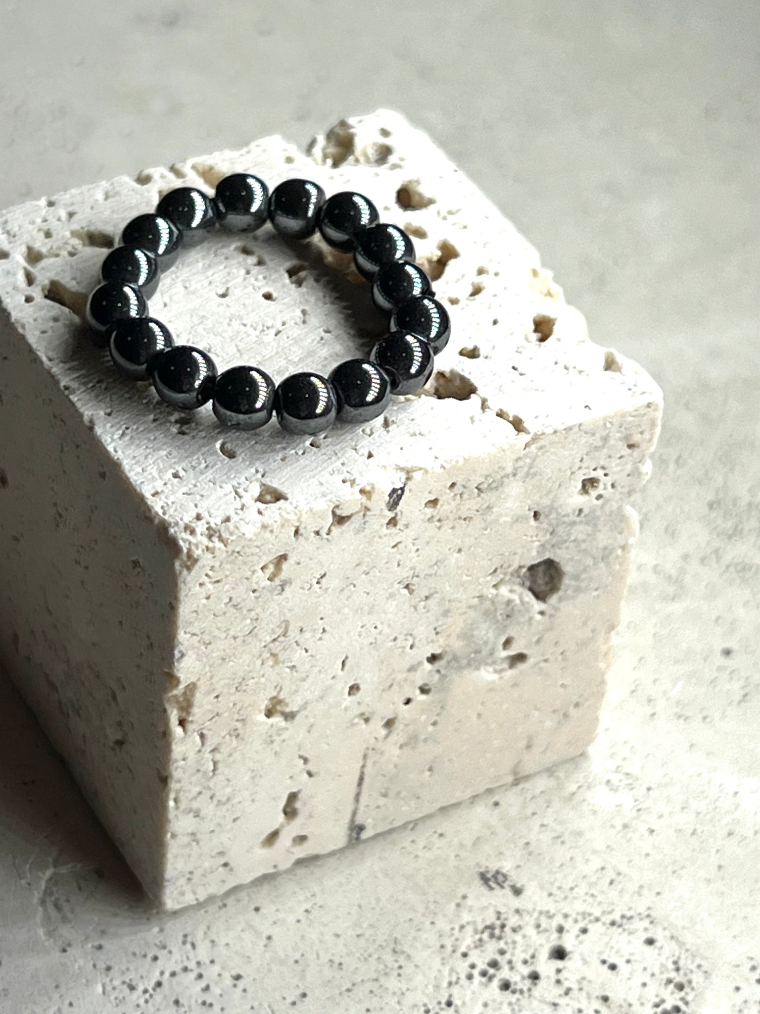 Hämatit Perlen Ring