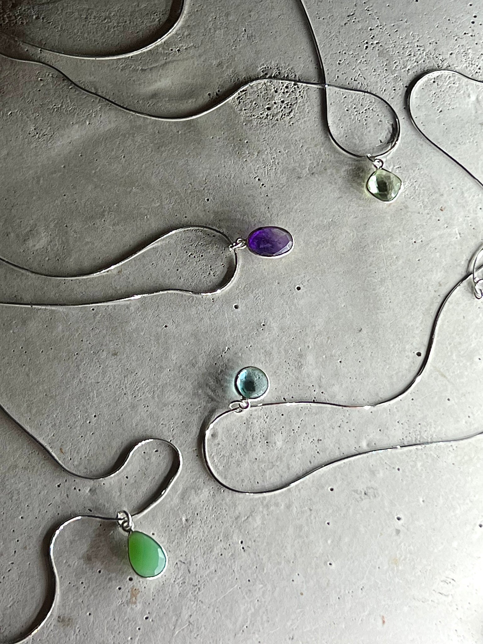Drop 925 Silber Halskette mit Aquamarin