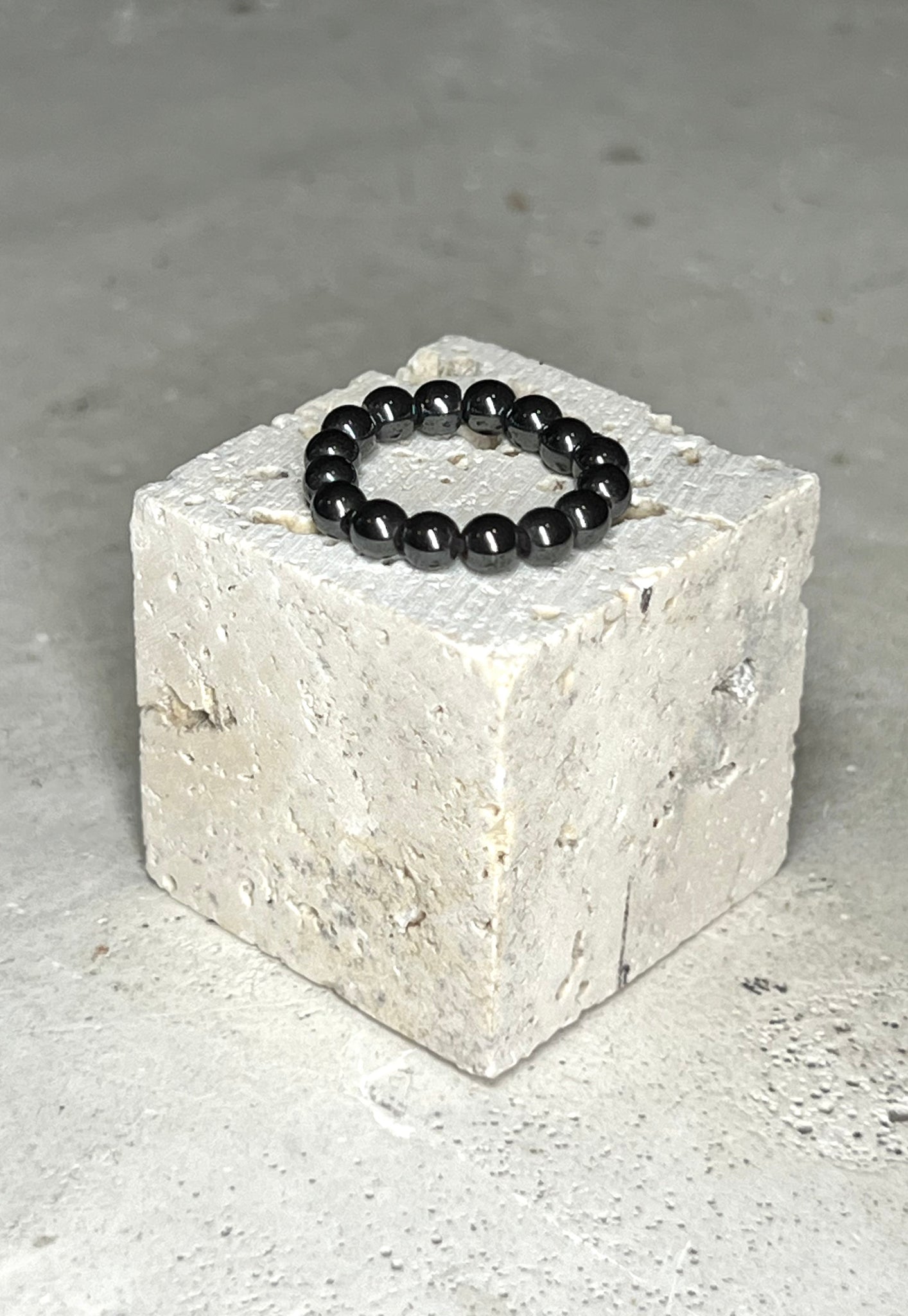 Hämatit Perlen Ring