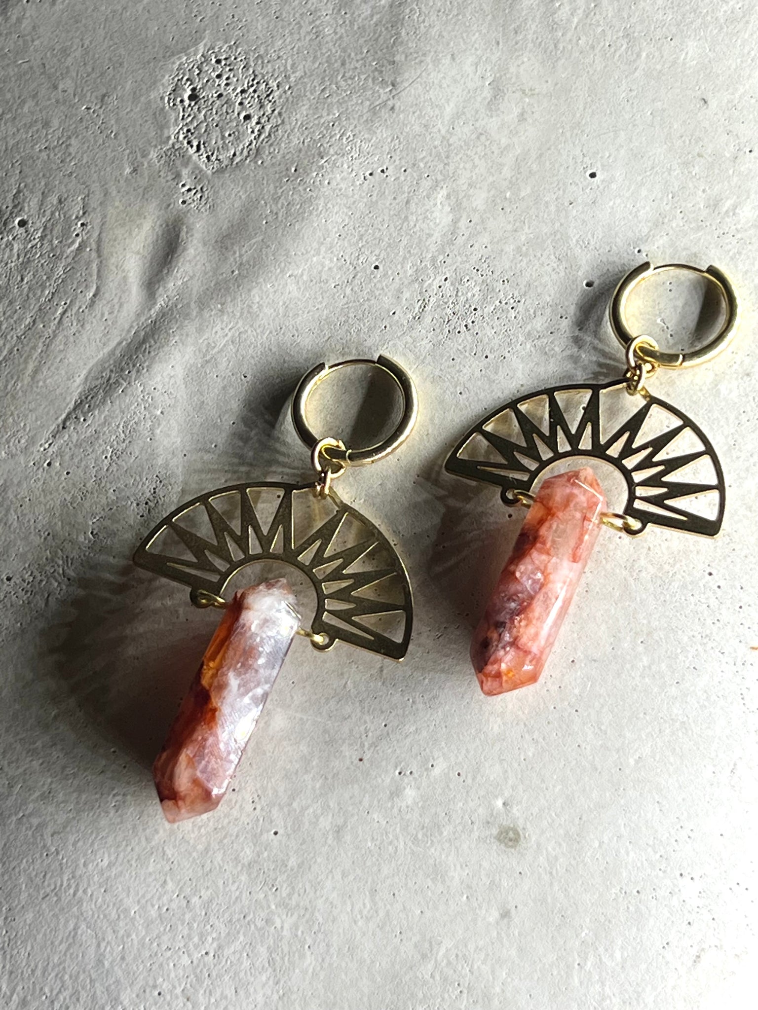 Pharao orange brown Jade Crystals