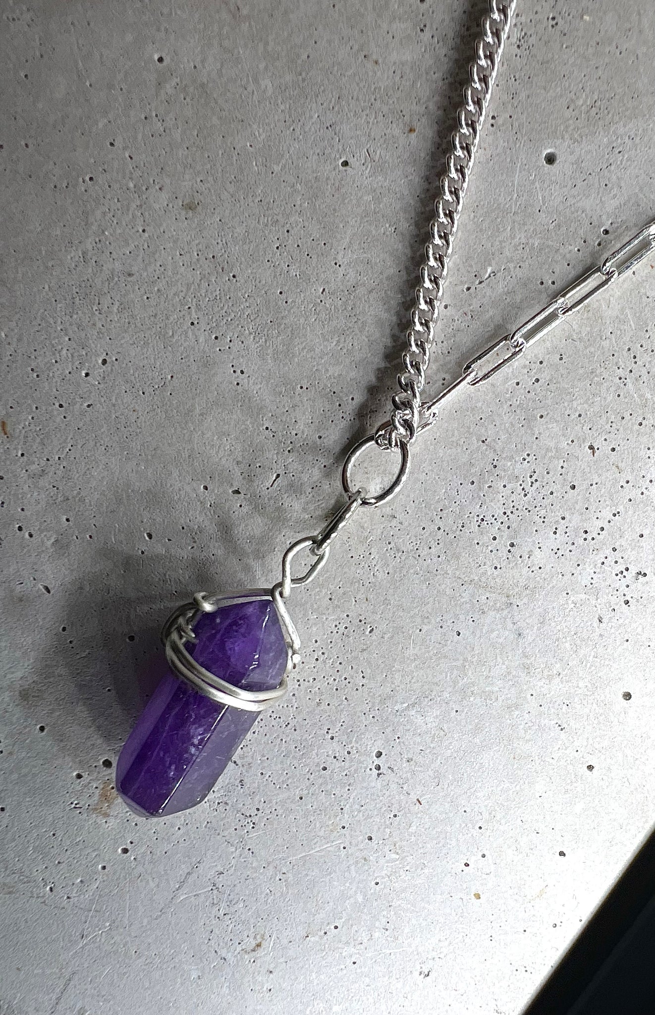 Maari 925 Silver Choker Amethyst