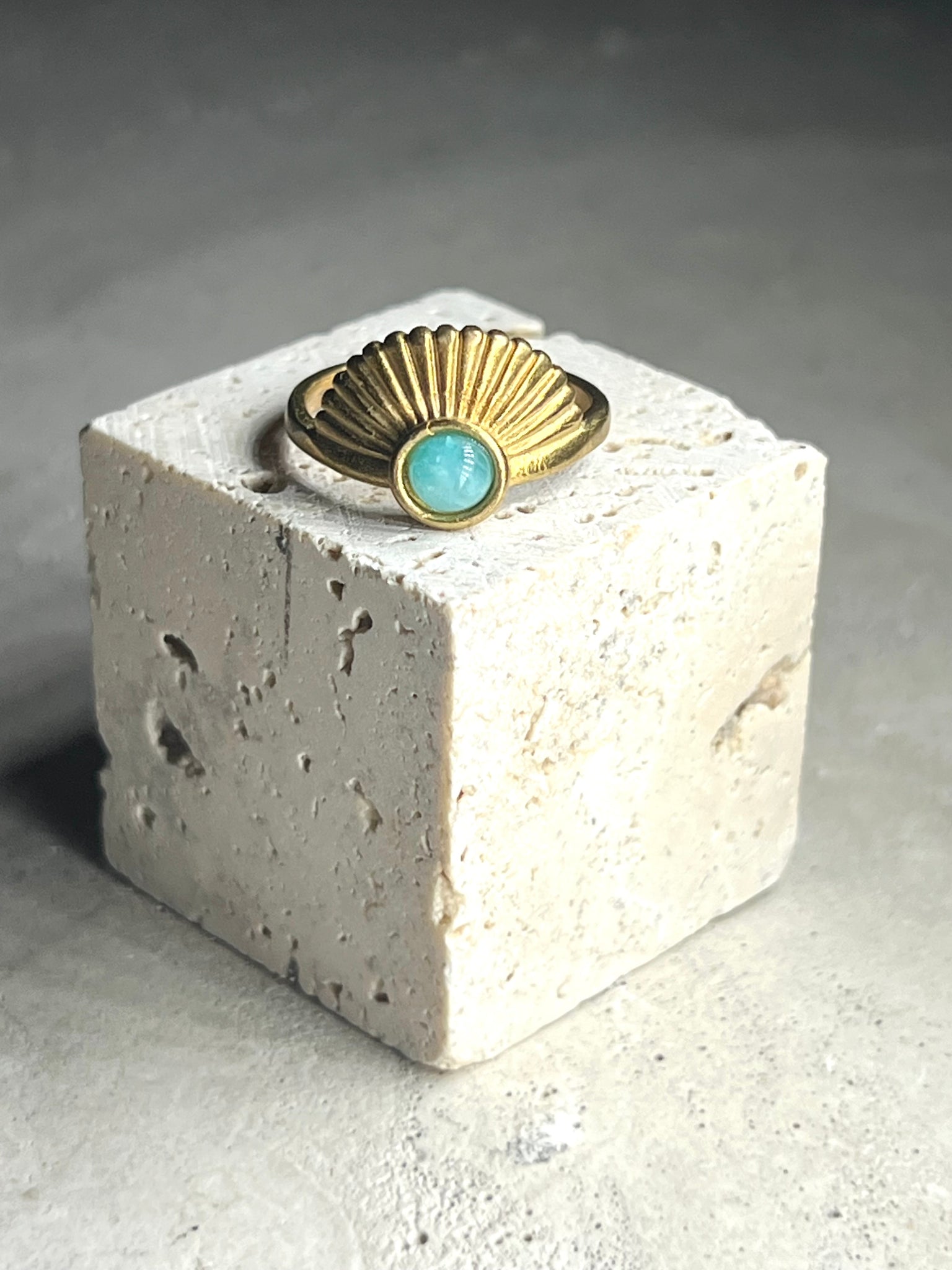 Healing Sun Amazonit Ring