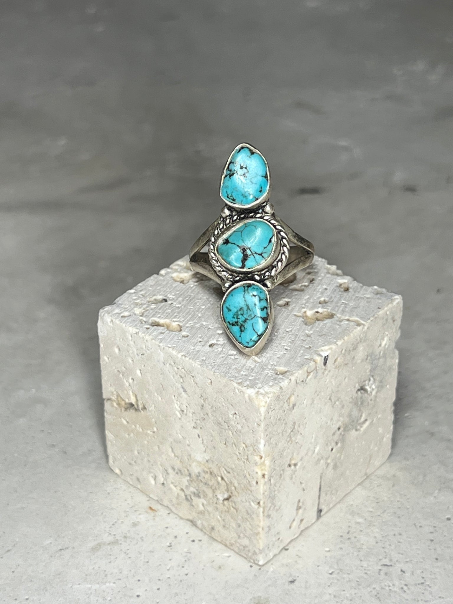 Türkis Silberring 3 Stones - Variante 1