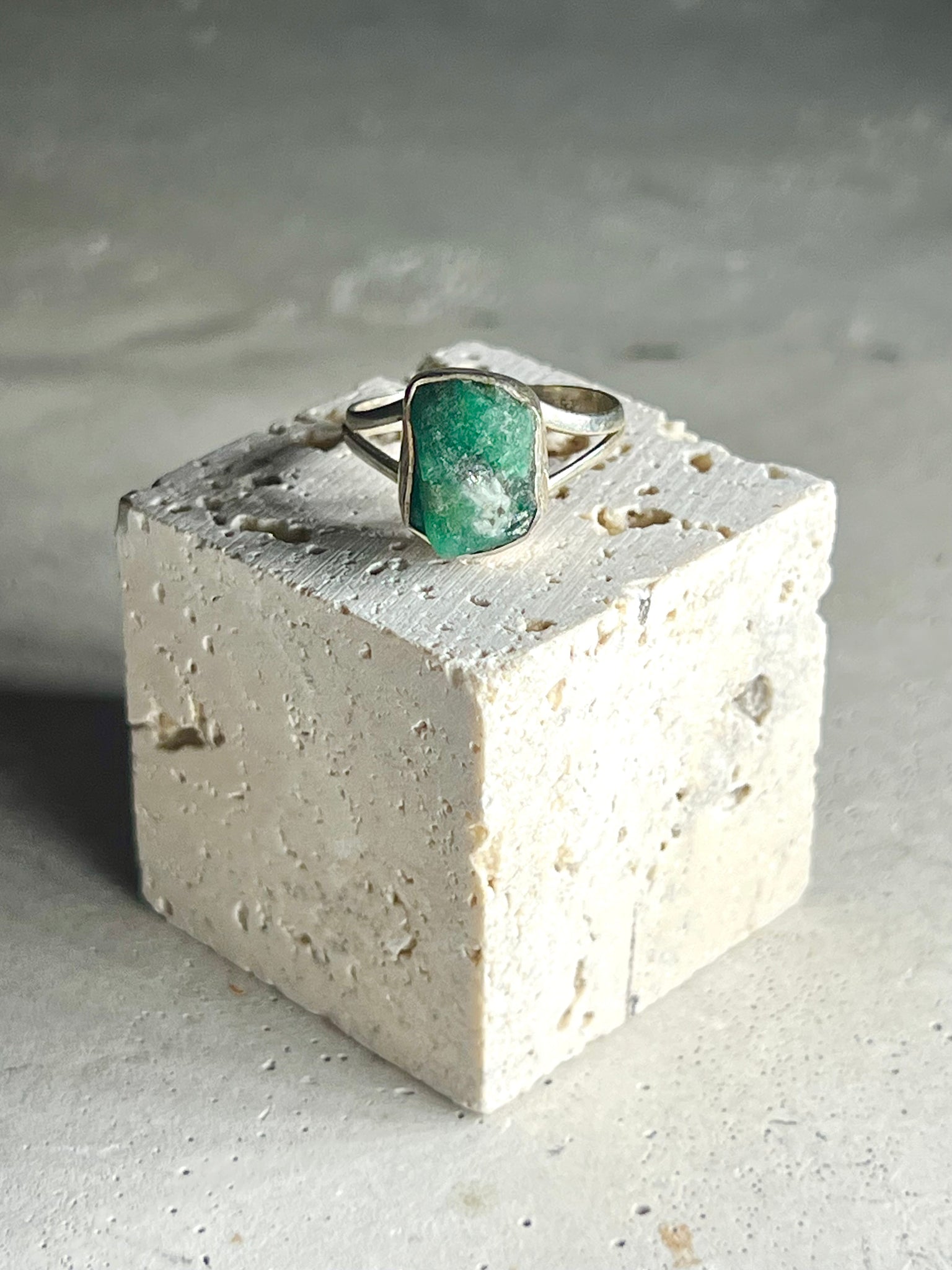 Smaragd Silberring