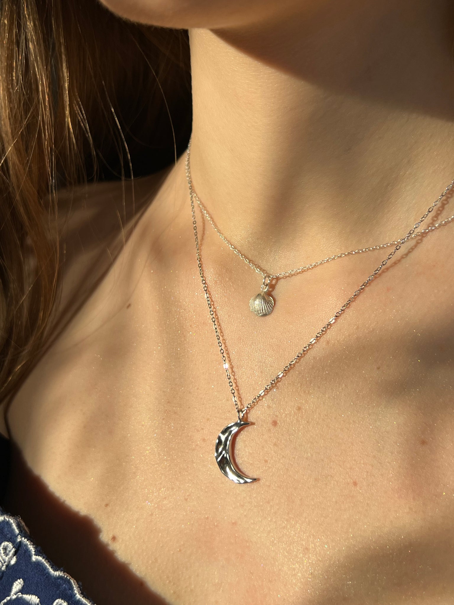 Mond Halskette 925 Silver