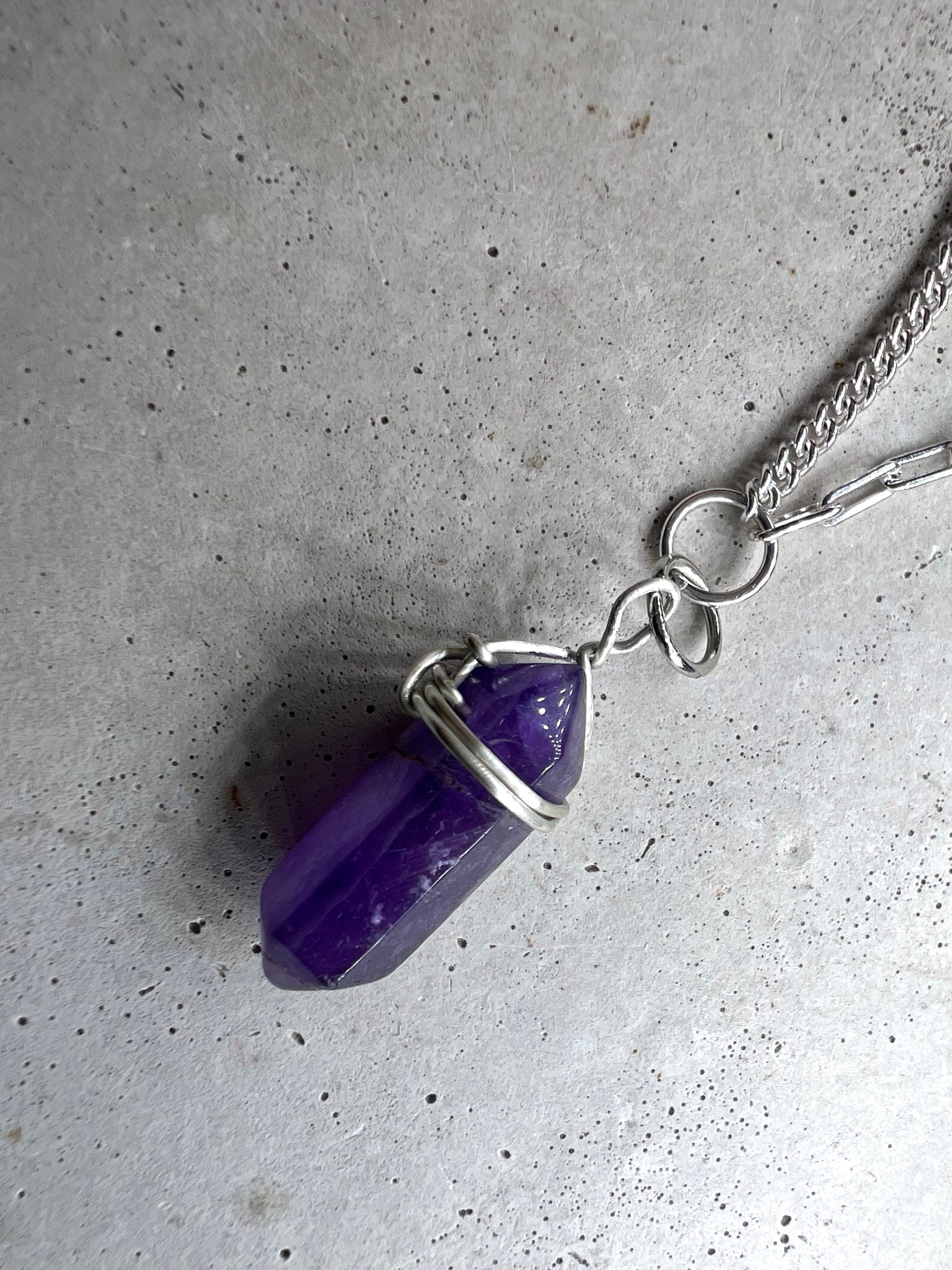 Maari 925 Silver Choker Amethyst