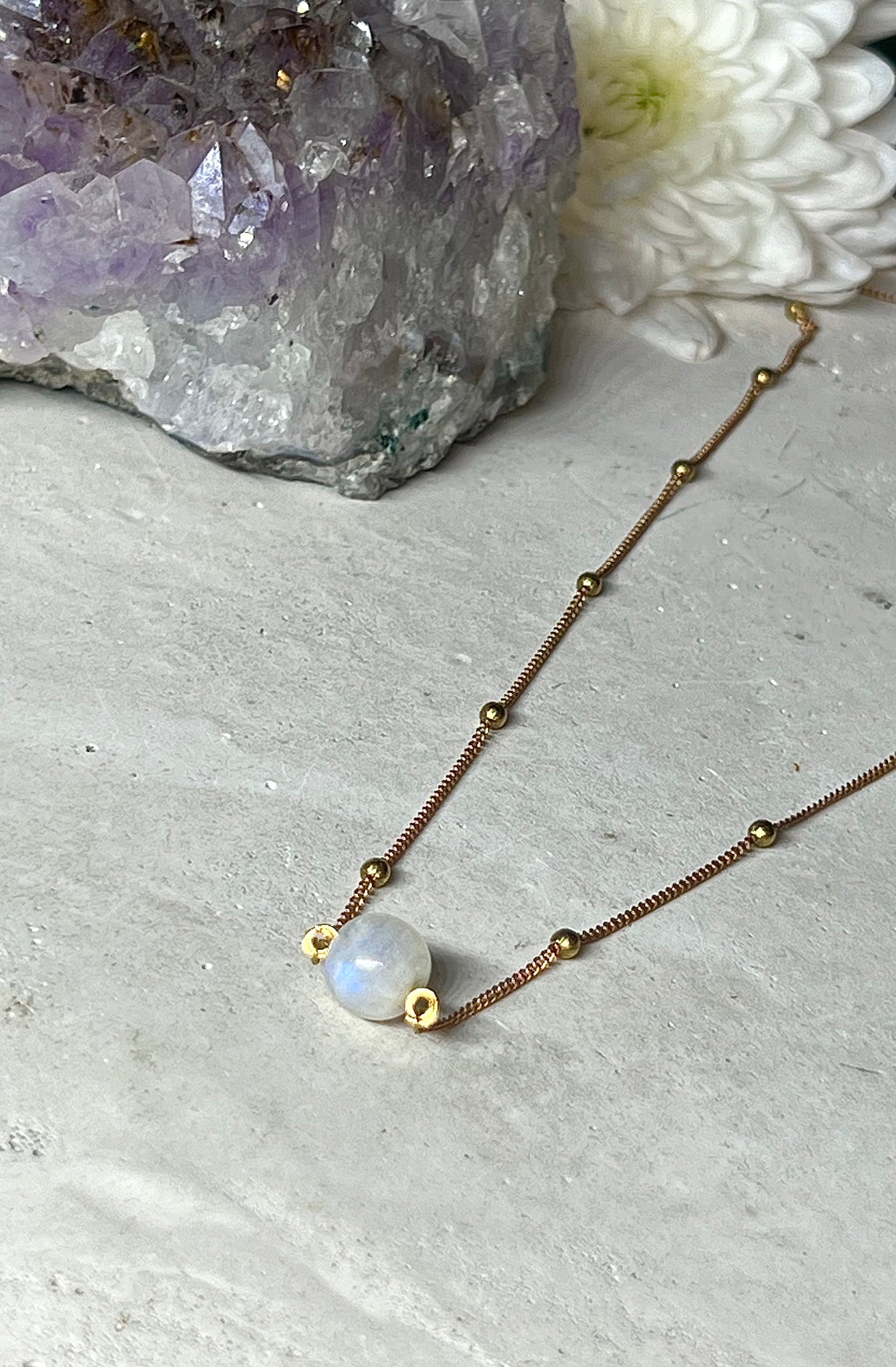 Moonstone Sphere necklace