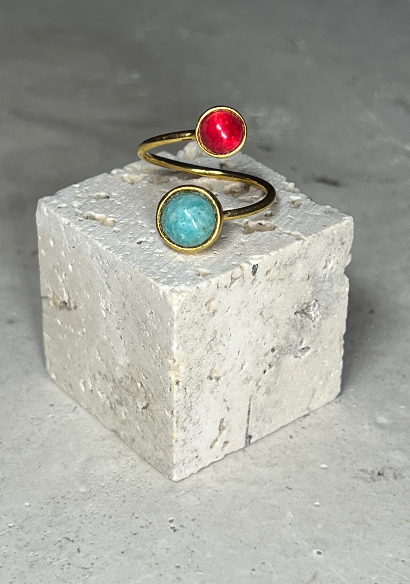 Noa 18k mit Amazonit & Rubin