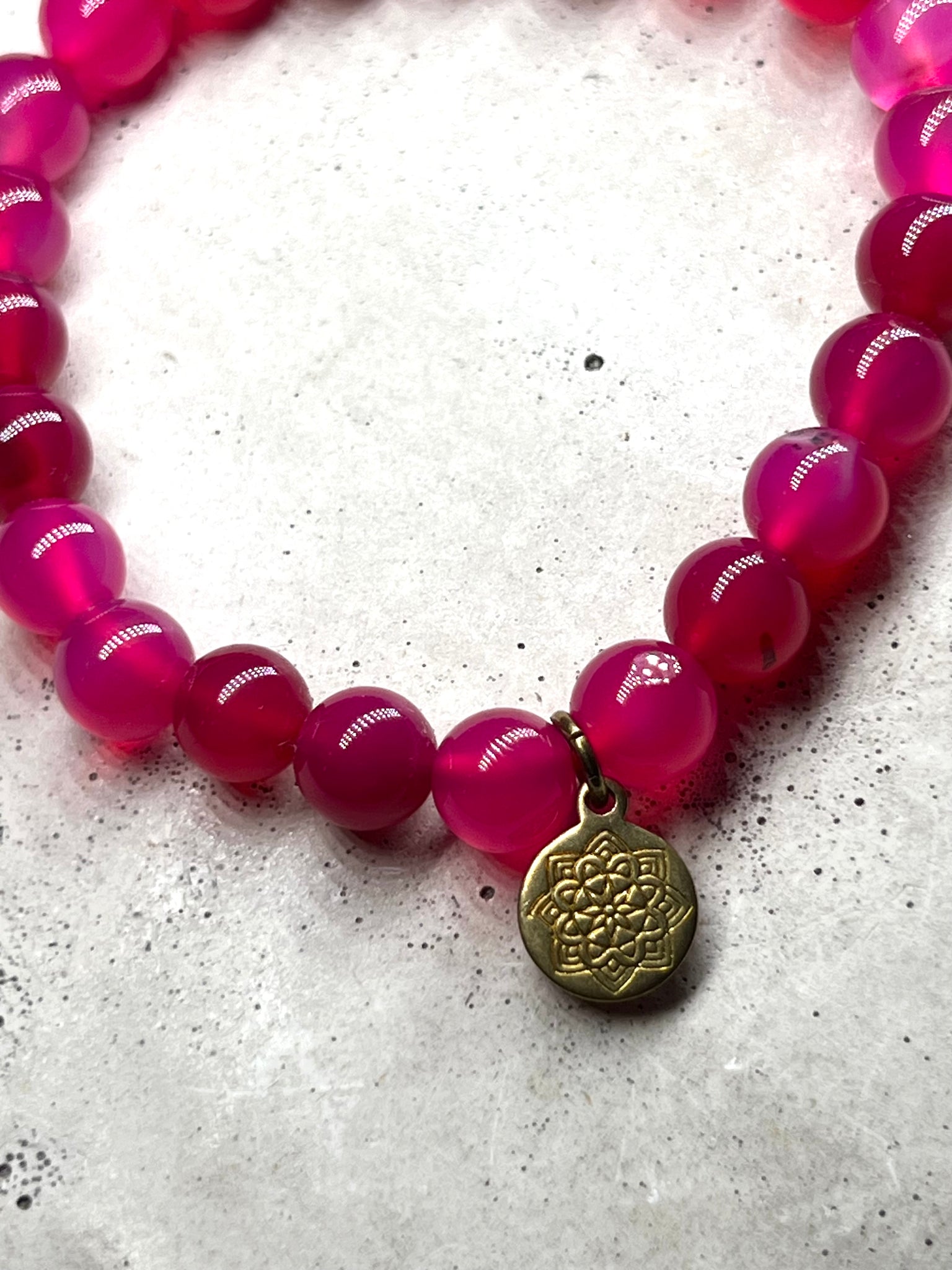 Pink Achat Edelstein Armband