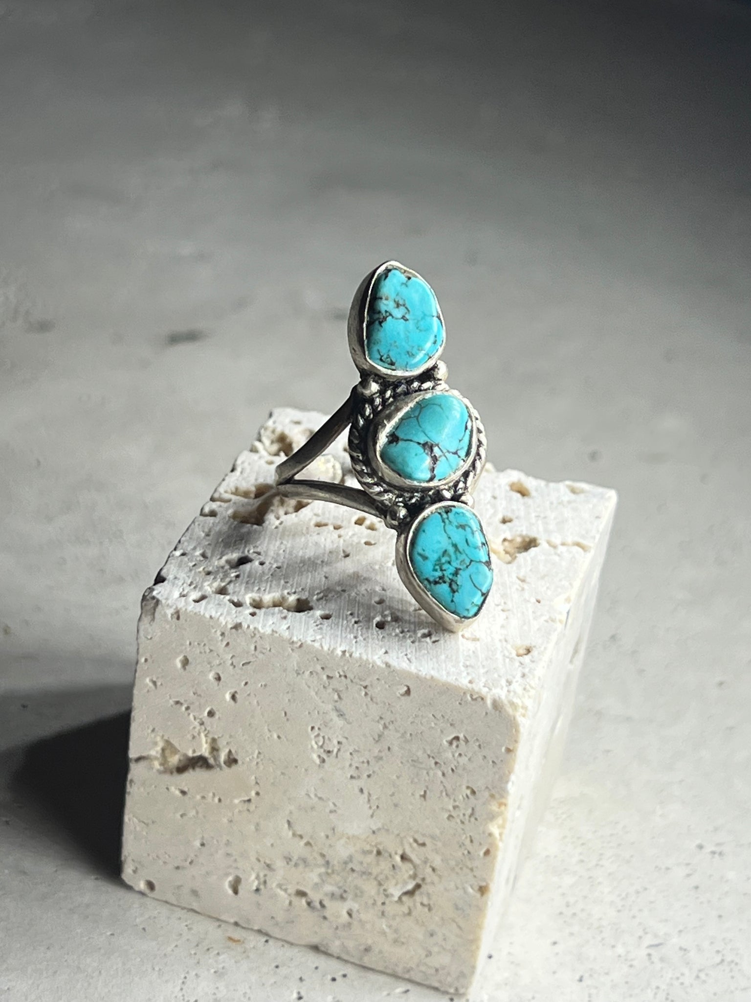 Türkis Silberring 3 Stones - Variante 1