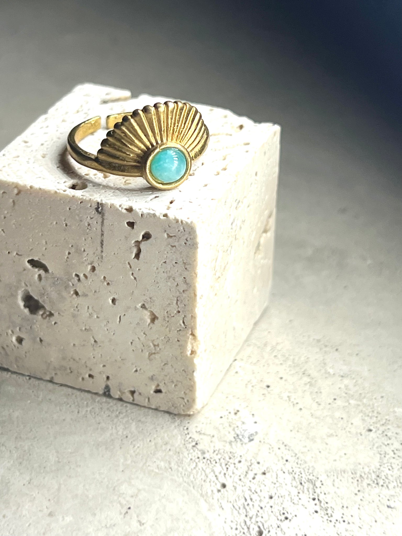 Healing Sun Amazonit Ring