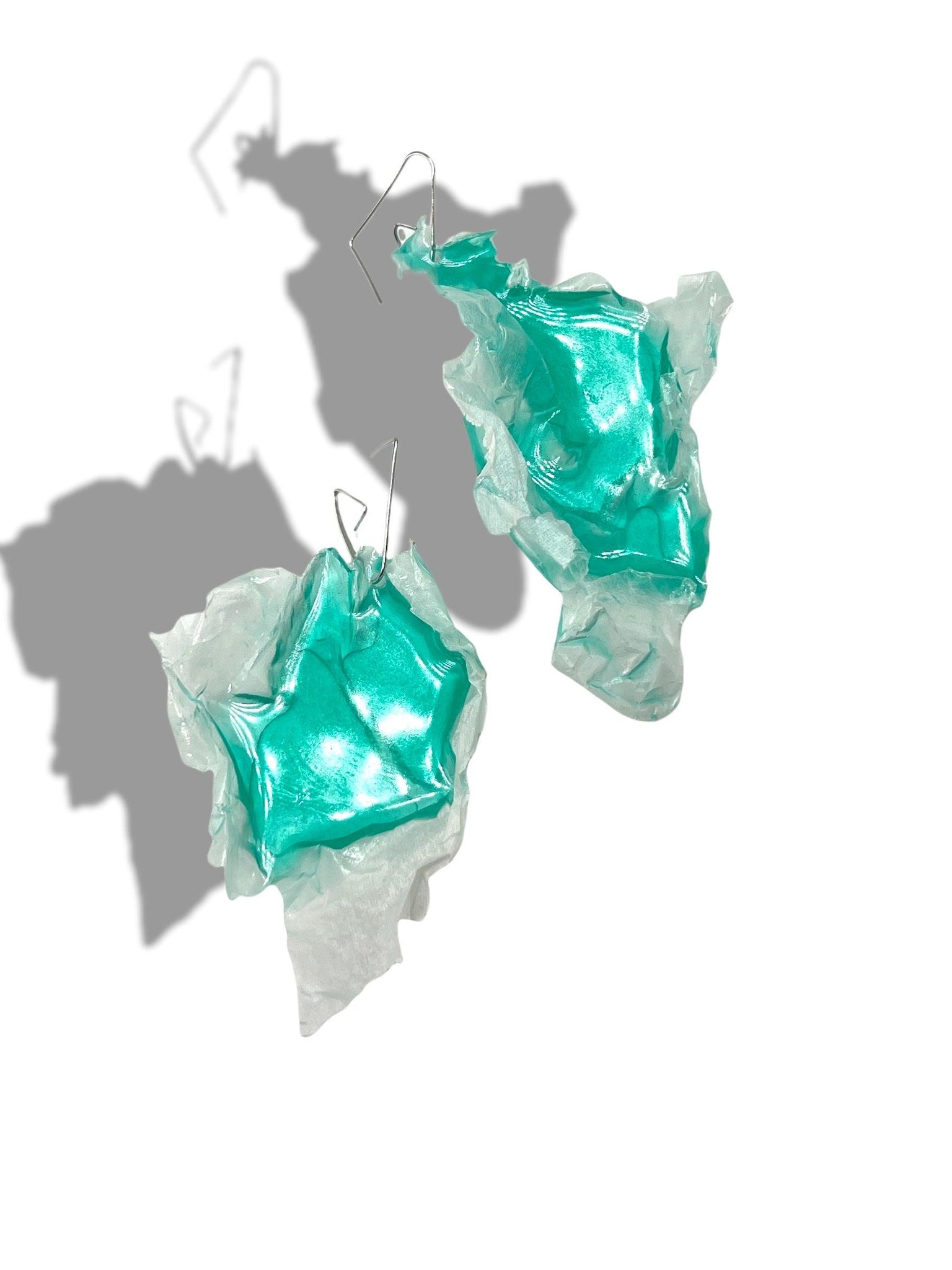 Jahzara futuristic earrings in turquoise & small - allmymillionmoons